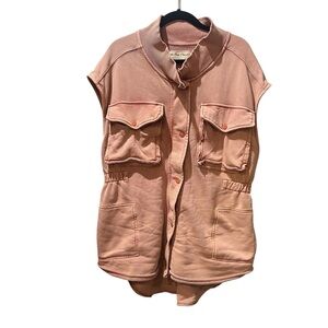 We The Free Coza Utility‎ Vest Cotton Pockets Oversized Size Large